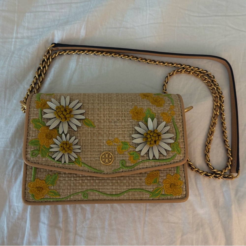 Tory Burch Floral Embroidered Crossbody Bag